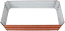 Sunnydaze 11.75" H Raised Metal Garden Bed - Galvanized Raised Garden Bed Outdoor for Vegetables and Flowers - Woodgrain - 4' x 2' Rectangle by GreenHaven Gardens