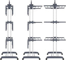 HOMIDEC Clothes Drying Rack, Oversized 4-Tier(67.7" High) Foldable Stainless Steel Drying Rack Clothing, Movable Drying Rack with 4 castors, 24 Drying Poles and 14 Hooks for Bed Linen, Clothing, Grey by CozyNest Decor