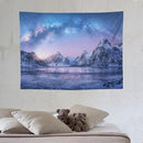 HZOHNAGO Mountain Tapestry Aurora Snow Mountain Sunset Pattern Printed Wall Tapestry Wall Hanging for Bedroom Living Room Dorm 40" W x 30" H by CozyNest Decor