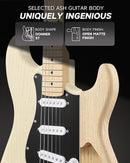 DONNER DST-80 Electric Guitar 39” Beginner Electric Guitar Kit with Amp, Classic SSS Pickup Complete with Gig Bag, Tuner, Capo, Strap, Picks, and Free Online Lessons, Bone White by TinyTreasures Baby Boutique