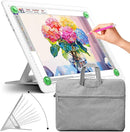 Zocelight Rechargeable A4 Light Pad with Built-in Stand & Bag,Super Bright Magnetic Light Box for Tracing,Wireless Diamond Art Light Board with Side Buttons, Light Table for Drawing,Sketching(White) by TinyTreasures Baby Boutique