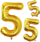 GOER Gold Foil Balloons Number 5,Huge Number Balloons for 5th 55th Birthday Party Supplies Anniversary Decorations (3 pcs,42 inch,32 inch,16inch) by TinyTreasures Baby Boutique