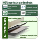 8 X 2 X 1.4Ft Raised Garden Beds Kits, Galvanized Raised Garden Beds Outdoor Planter Box for Vegetables, Gardening, Flowers, Fruits etc(Ivory) by GreenHaven Gardens