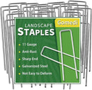 Landscape Staples Galvanized 8 Inch 120 Pcs, Metal Garden Stakes 1.6 Inch, Garden Staples for Lawn 11 Gauge by CozyNest Decor