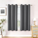 ChrisDowa Blackout Curtains 63 inches Long for Bedroom - 2 Panels Set Grommet Thermal Insulated Room Darkening Curtains for Living Room (Grey, 42 x 63 Inch) by CozyNest Decor