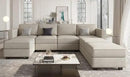 Belffin Modular Sofa Middle Module with Storage Accent Armless Chair for Modular Sectional Sofa Couch Velvet Grey by CozyNest Decor