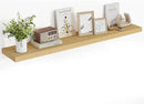 55 Inch Floating Shelves, 3D Textured Wood Grain, 55"x9.25"x1.5" Inch Deep Floating Shelves for Wall, Wooden Shelves for Bathroom, Bedroom, Living Room, Natural by CozyNest Decor