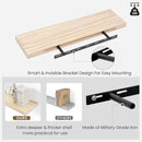 Natural Wood Floating Shelves 16”x 8”x 1.4” Book Shelf Floating for Wall Mounted, Heavy Duty Shelf Hold 35 lbs, Unfinished Wall Shelves for Bathroom, Living Room, Kitchen, Bedroom, Office by CozyNest Decor