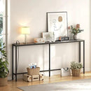 SUPERJARE 70 Inch Console Table with Outlet, Sofa Table with Charging Station, Narrow Entryway Hallway Table, Behind Couch Table, for Living Room, Charcoal Gray by CozyNest Decor