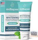 Wellnesse Whitening Hydroxyapatite Toothpaste with Xylitol, Natural Fluoride-Free Teeth Whitening Toothpaste for Adults, Strengthens Enamel, Supports Gum Health, Fresh Mint Flavor, 4 oz (Pack of 1) by CozyNest Decor