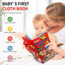Jollybaby Baby Books 0-6 Months, Touch and Feel Crinkle Soft Cloth Books for Infants Babies, Toddler Early Educational Interactive Stroller Sensory Toys, Baby Girl & Boy Gift(Dinosaur Tails) by TinyTreasures Baby Boutique
