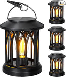 Hanging Solar Lanterns Outdoor Waterproof, 4 Pack Outdoor Solar Lantern, Hanging Solar Lights for Outside, Outdoor Solar Lanterns Table Yard Porch Balcony Desk Patio Decor, Solar Powered Lantern by GreenHaven Gardens