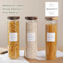 3 Set Glass Pantry Storage Jars with Acacia Airtight Lid - 50oz Thicken Glass Kitchen Canisters with 132 Pantry Labels - Tall Food Storage Containers with Wood Lid for Pasta,Spaghetti,Cereal by CozyNest Decor