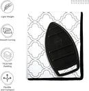 Encasa Homes Ironing Mat/Pad (Large 48"x28") with 3mm Padding & Silicone Iron Rest for Steam Pressing on Tabletop or Bed - Heat Resistant, Portable, Quilting & Travel Blanket - White Tiles by CozyNest Decor