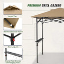 COOS BAY 8x5 Pop up Grill Gazebo Portable BBQ Gazebo Canopy Tent with Carry Bag, Outdoor Barbeque Shelter, Beige by GreenHaven Gardens
