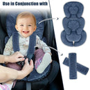 Infant Car Seat Insert Head and Body Support, GFU Reversible Newborn Insert for Carseat with Strap Pads, Soft Stroller Cushion Pillow Insert for Boys and Girls, Fits for Stroller, Swing, Blue by TinyTreasures Baby Boutique