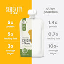 Serenity Kids 6+ Months Baby Food Pouches Chicken & Thyme Puree - BPA-Free Baby Food Puree -Range Chicken & Organic Parsnip & Beet Veggies - 3.5 Oz, 6 Pack by TinyTreasures Baby Boutique