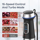 Ganiza 8 in 1 Immersion Blender - 1000W Heavy Duty Motor, 16 Speed Mode Handheld Blender With Stainless Steel Shaft - Includes 8 Total Pieces by TinyTreasures Baby Boutique