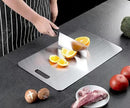Titanium Cutting Board, New Upgrade Pure Titanium Cutting Boards for Kitchen,Food Grade 316 Stainless Steel Cutting Board，Double sided Dishwasher Safe 15.3x11inch by CozyNest Decor