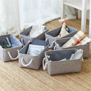 TcaFmac Basket for Organizing Cube Stgorage Bin - Small 6 Pack Fabric Storage Cubes Collapsible Baskets for Shelves with Rope, Bins for Organization Toy(Grey 12x8x5.2 inch) by CozyNest Decor