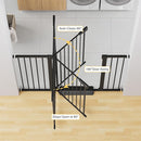 Cumbor 36" Extra Tall Baby Gate for Stairs, 29.7-54.2" Extra Wide Dog Gate for Doorways Hallways, Pressure Mounted Child Gate for Wide Opening, Auto Close Personal Safety for Babies and Pets, Black by TinyTreasures Baby Boutique