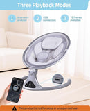 LAREX Baby Swing to Toddler Electric Infant Swing Portable for Newborn Boy Girl, 5 Sway Speeds with Remote Control, 12 Preset Melodies and Bluetooth, 0-6 Months Max 20 Lbs (2024 Model-Sliver) by TinyTreasures Baby Boutique