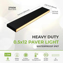 LUMENGY Paver Light Slim 0.5x12 Inch (0.55 x 11.8) Glare-Free Steel Lighting for Pavers, Brick, Walls, Driveways, Walkways & Pathways, 2700K Warm White, Waterproof, Drive-Over, Weird 12V AC/DC by CozyNest Decor