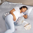 Momcozy Memory Foam Portable Pregnancy Pillow – W Shaped Maternity Great Support for Side Sleepers, Adjustable Travel Wedge Pillow for Back, Belly, and Hip Relief, Ideal for Pregnant Women, Grey by TinyTreasures Baby Boutique