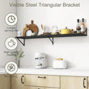 Fun Memories Deep Floating Shelves, 55W x 12D Floating Shelves for Wall, Wood Black Floating Shelf with Bracket, Wide Display & Storage Wall Shelves for Living Room, Bedroom, by CozyNest Decor