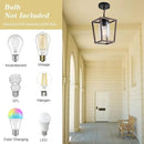 SGLfarmty Farmhouse Bar Pendant Lighting for Kitchen, Single Pendant Island Light with Wooden Finish，Modern Industrial Metal Pendant Light Fixtures，Rustic Ceiling Lantern Hanging Light,1 Pack by CozyNest Decor