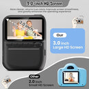 Instant Print Camera for Kids, 3.0" HD 1080P Digital Video Cameras with 3 Rolls of Printer Paper for Toddler, Birthday Gifts Toy for Girls Boys with 32GB SD Card (3.0 Style, Black) by TinyTreasures Baby Boutique