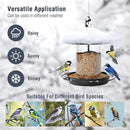 Metal Roof Bird Feeder - Chew Proof for Outdoor Hanging Wild Bird Seeds. Bronze by CozyNest Decor