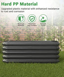 4.3x3.0x1.0ft Raised Garden Bed Kit, Rustproof PP Material Garden Box, Flower Bed with Tool-Free Assembly Design, Rectangular Planter Boxes for Outdoor Vegetables Flower Fruit Herb, Black by GreenHaven Gardens
