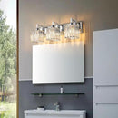 Modern Bathroom Vanity Light 3-Lights Chrome Crystal Wall Lamp Bathroom Modern Crystal Vanity Lighting by CozyNest Decor