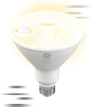 GE LED+ Motion Sensor LED Light Bulbs, 15W, PAR38 Outdoor Security Floodlight, Warm White (2 Pack) by GreenHaven Gardens