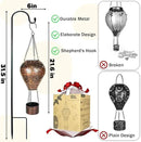 4-Pack Bee Decor Hot Air Balloon Solar Lantern – Outdoor Decorative Hanging Light for Garden Yard Patio Porch Lawn and Pathway – Unique Housewarming, Birthday Gift for Women Mom Grandma by GreenHaven Gardens
