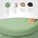 B FSOBEIIALEO Storage Ottoman Cube, Round Ottomans with Storage Foot Stool Footrest for Lving Room, Boucle Ottoman Seat for Dorm Room,Faux Teddy Fur, Green 15"x15"x15" by CozyNest Decor