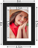 Vittanly 5x7 Picture Frames Set of 9, Shatter Resistant Plexiglass, Display 4x6 Pictures with Mat or 5x7 without Mat, Photo Frames for Wall or Tabletop, Engineered Wood, Black by CozyNest Decor