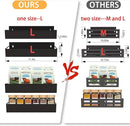 Magnetic Spice Rack Organizer for Fridge Seasoning Organizer for Kitchen storage with Screw or Adhesive Hanging,Magnetic Shelf with Hook for Refrigerator and Oven (6pack) by CozyNest Decor