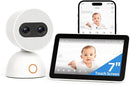 Simsky Video Baby Monitor, Dual 4MP Cameras with 6X Zoom, 7" UHD Large Touch Screen Smart Portable Audio Monitor, 24/7 Recording in app, AI Tracking, Intelligence Detection, 32GB Local Storage by TinyTreasures Baby Boutique