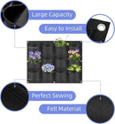 12 Pockets Hanging Planter Bags, Hanging Vertical Wall Mounted Plant Planting Grow Bags, Herb Garden Planter Outdoor Indoor Growing Bag, Gardening Vertical Greening Flower Container(0.6m×0.8m, Black) by CozyNest Decor
