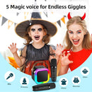 Kinglucky Mini Karaoke Machine for Kids, 2025 TOP Birthday Gifts Ideas for 3-12 Year Old Girls, Christmas Party Gifts Kids' Personal Video Players Accessories with 2 Wireless Microphones - Black by TinyTreasures Baby Boutique