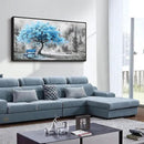 ZUITINGHUA Black Framed Canvas Wall Art For Living Room Large Wall Decor For Office Bedroom Decorations Blue Tree Landscape Pictures Black And White Paintings Artwork Aesthetic Home Decor 30x60 In by CozyNest Decor