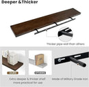 Walnut Floating Shelves for Wall 48 Inch, 8 in Deep Single Wood Shelf Floating Rustic Farmhouse Decor, Heavy Duty Shelf Hold 100 lbs, Wall Shelves for Bathroom Living Room Kitchen Bedroom Office by CozyNest Decor