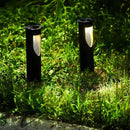 Techko Outdoor Solar Cylinder Bollard Path Lights, Modern Design, Waterproof IP65, Garden Lights for Landscape, Yard, Walkway, Pathway, Matte Black by GreenHaven Gardens