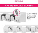 Berry Ave Broom Holder and Garden Tool Organizer Rake or Mop Handles Up to 1.25-Inches (White, 2pk) by CozyNest Decor