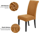 Joccun Chair Covers for Dining Room Set of 2, Dining Chair Slipcovers Stretch Dining Room Chair Covers Seat Protector,Washable Parsons Chair Cover for Home,Hotel,Banquet(Gold,2 Pack) by CozyNest Decor