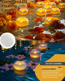 48-Pack 2” Floating Candle, 200 Hour Water Activated Warm White Battery Powered Flameless LED Floating Candle Floating for centerpieces/Bathtub/Pool/Fountain by GreenHaven Gardens