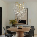 Modern Gold Crystal Tree Branches Chandelier,21 Inchs 6 Lights Modern Round K9 Crystal Chandeliers for Dining Room, Bedroom, Living Room, Foyer,Kitchen Island by CozyNest Decor