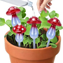 Headley Tools Plant Watering Globes Mushroom, Glass Plant Watering Globes, Self Watering Planter Insert, Cute Self Watering Globes - (4 PCS) by GreenHaven Gardens